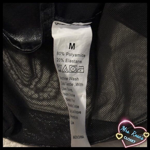 Black Long Sleeved NOT Fonda Playsuit Size Medium - Picture 4 of 4